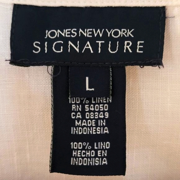 Women's Jones New York SIGNATURE Linen Shirt - Picture 7 of 9